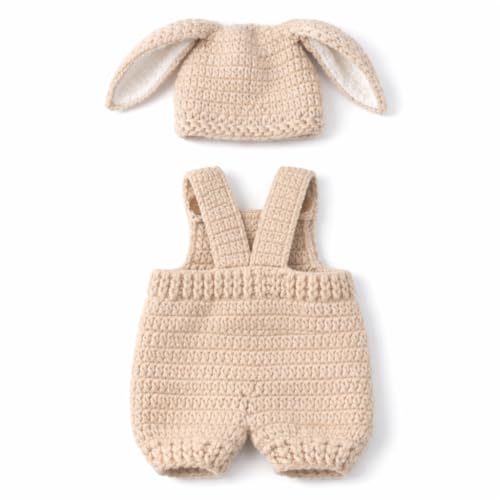 Matissa & Dad Baby Hasen Outfit für Neugeborene Fotoshooting – Oster Baby Outfit gestrickt mit Hasenohren Mütze & Karotten Prop – Neugeborenen Fotografie Kostüm Osterhase Baby Fotoshooting Outfit