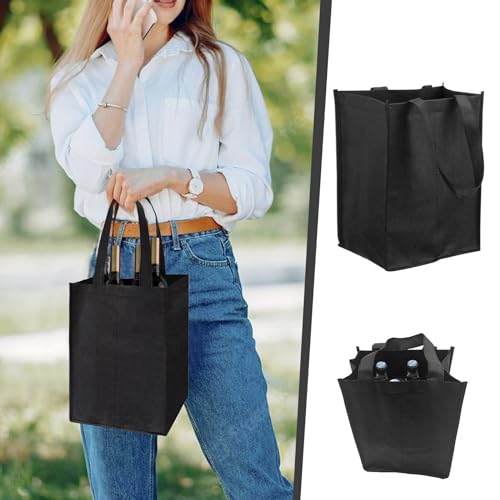 INBOLM Bottle Carrier,2PCS Wine Bottle Bag for 4 Bottles - Image 3