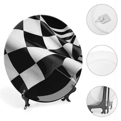 Plato Decorativo Bone China Blanco con Soporte 7in miniatura 4