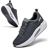 Womens Trainers with Arch Support Comfortable Orthopedic Shoes for Women Plantar Fasciitis Non Slip Air Cushion Breathable Gym Sneakers Grey UK 5
