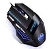 Produktbild Gaming Maus, QueenDer 7200DPI Gamer Mouse Professionelle Ergonomisch Mit Einstellbare DPI 7 Tasten Wired Hohe Präzision Mäuse Für PC Macbook Computer Laptop Windows 2000/7/8/10/XP/Vista/Me Mac OS