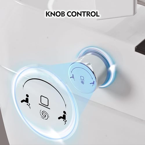 CuisinSmart Smart Toilet with Bidet Built In, Tankless Toilet, Dual Flush, Heated Seat, Self-Cleaning Nozzle, Soft Close, White, Glossy Finish