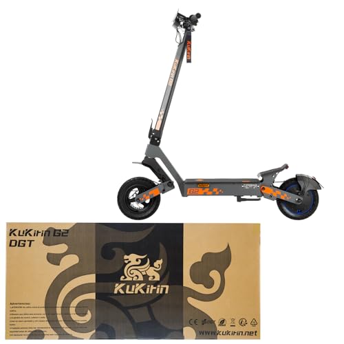 KUKIRIN G2 VMP Patinete Eléctrico para Adultos Homologado DGT, 500W, 25 km/h, Batería 48V 15,6Ah, Autonomía hasta 65 km, Neumáticos Tubeless de 10 Pulgadas, Frenos de Disco