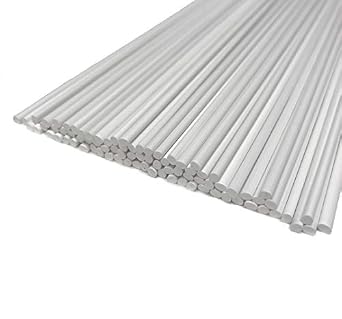 Polyvinyl Chloride PVC Plastic Welding Rods-White-20 feet 20-Pack of 12-Inch, 1/8in or 3mm Dia