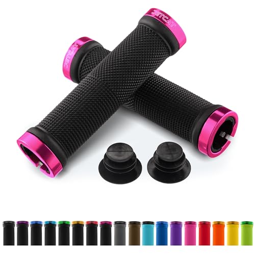 Grips Bmx Grips, Bicycle Handlebar Grips Handles For Adults. Ebike, Mtb, Scooter, Lock On, Black Pink