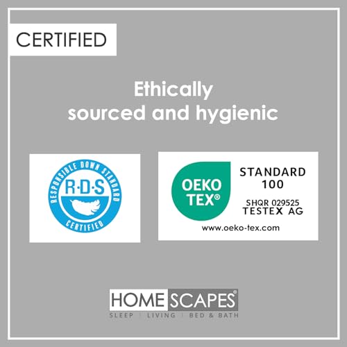 HOMESCAPES Premium Feather Toy Stuffing, White Duck Feathers Cushion Filling, Natural Pillow Stuffing for Crafts, Pillows and Soft Toys, Ethically Sourced & RDS Certified, (3kg)