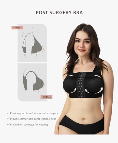 Image of FeelinGirl Arm Shaper for Women Post Surgery Arm Lipo Compression Sleeves Slimming Arm Faja Front Closure Shapewear Bra