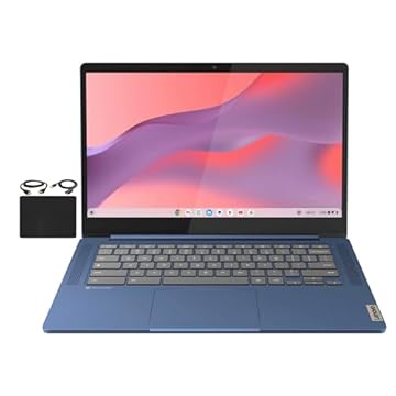 Lenovo Novo Chromebook carro-chefe, tela sensível ao toque FHD de 35 cm, laptop fino e leve, processador MediaTek Kompanio 520 de 8 núcleos, 4 GB de RAM, 64 GB eMMC, WiFi 6, Chrome OS +