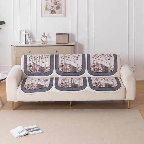 Image of HOKIPO HeavenHue Sofa Cover 5 Seater Panel Set 3+2, Mystic Wings