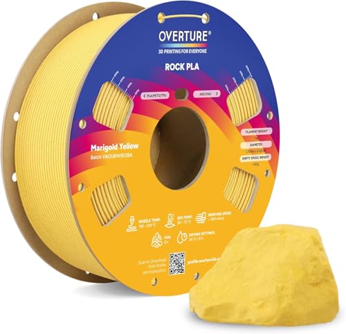 Filament OVERTURE PLA Żółty Teksturowany (YELLOW TEXTURED)