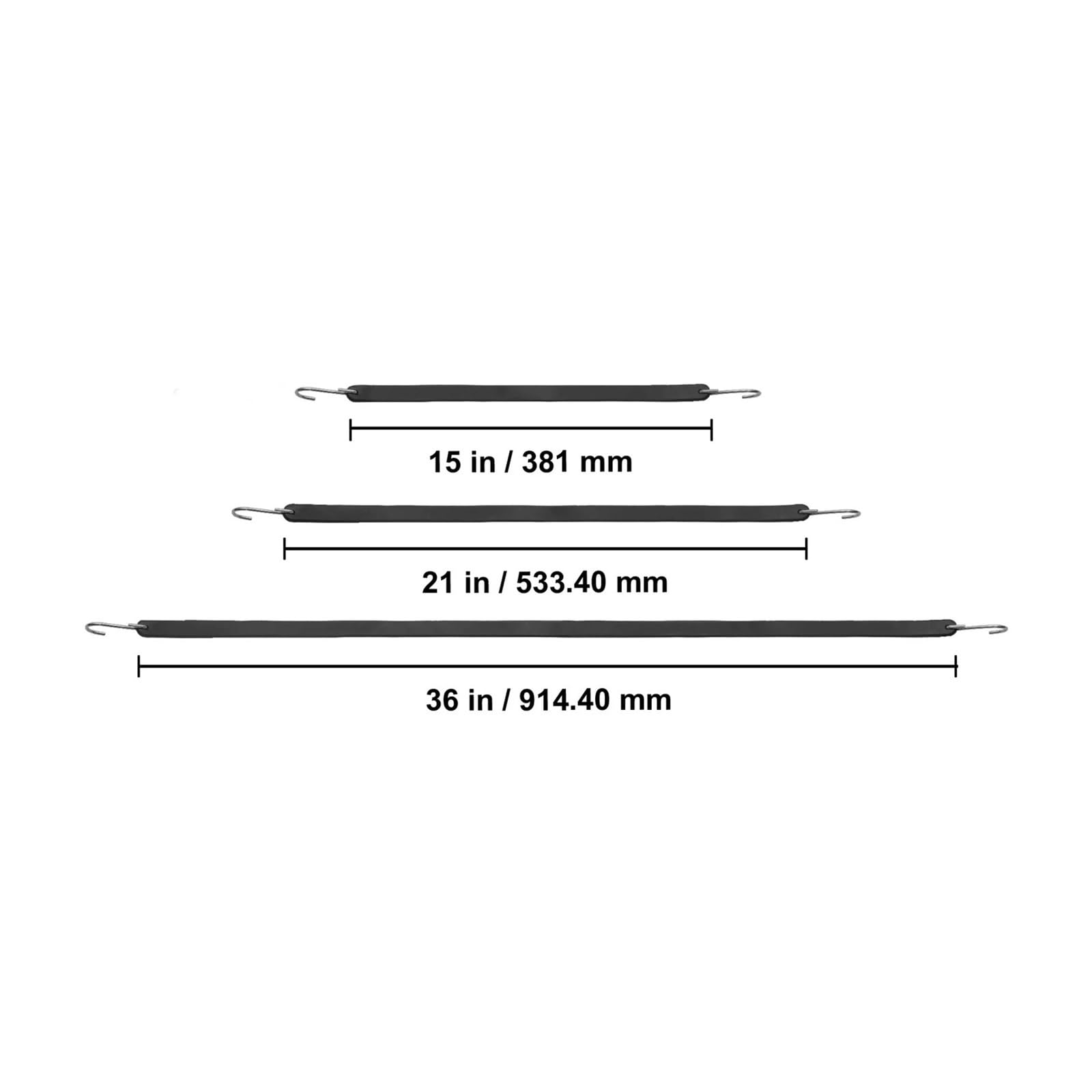 Cinghie di fissaggio, 20 corde elastiche elastiche con ganci a S in acciaio, for bici legre, for bagagli, portapacchi da tetto, 15" 21" 36" Cinghie di fissaggio logistiche