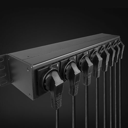 LINDY Unité de distribution d'alimentation rack montable prises schuko horizontales avec interrupteurs CA 250 V 3500 Watt entrée : CEE 74 connecteurs de sortie : 8 power CEE... - vue 6