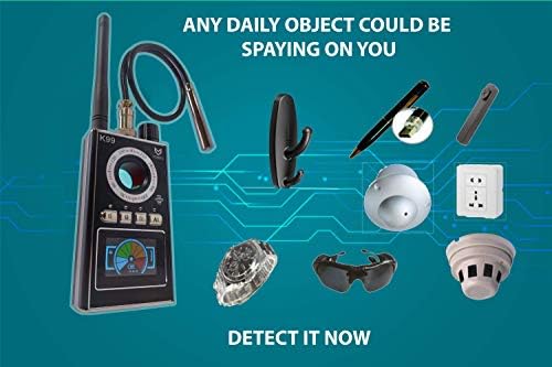 Hidden Camera Bug Detector,[ K99 Upgraded Newest] Anti Spy Detector with LCD, RF Signal Wireless GPS car Tracker Eavesdropping Device Finder with Extra AI Function, GSM,MIYORI Indi