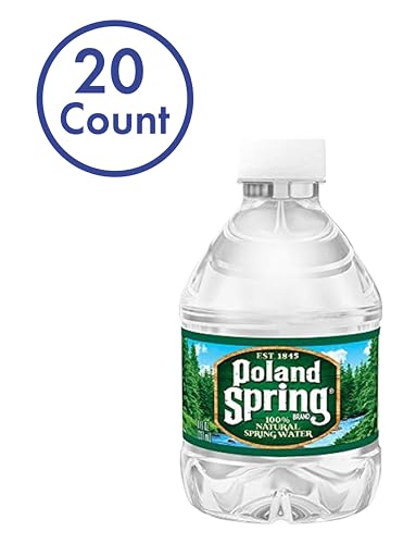 Blue Ribbon Poland Spring, Natural Spring Water, 8 Fl Oz Pack of 20, Total of 160 Fl Oz