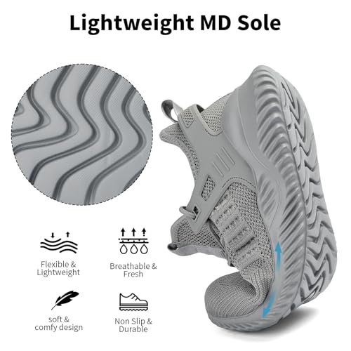 Image of Akk Mens Sneakers Tennis Shoes - Slip on Memory Foam Walking Shoes for Athletic Running Workout Gym Jogging Indoor Outdoor Lightweight Breathable Casual Sneakers