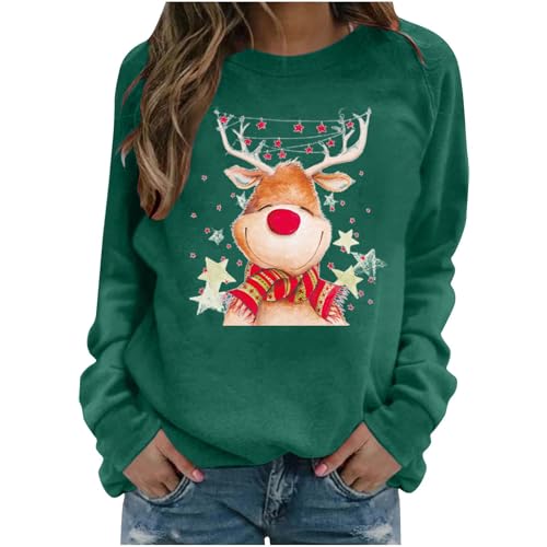 Generisch Weihnachtspullover Damen Weihnachten Sweatshirt Lustige...