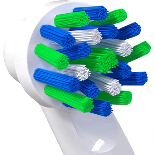 Image of Alayna Replacement Brush Heads Compatible with Oral-B Braun - Pack of 12 Cross Bristle Electric Toothbrush Replacement Heads - Fits Most Oral-B Handles