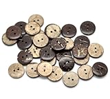 PEPPERLONELY Brand 100PC Brown Coconut Shell Buttons 2 Hole Scrapbooking Sewing Buttons 15mm (5/8 Inch)