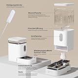 Gardner Pet 6.5L Automatischer Wasserspender, Schwerkraft-Tränke mit Edelstahlschüssel, Futterautomat für Hunde und Katze, große Kapazität Futterspender, BPA-frei, Keine Elektrizität, geräuschlos