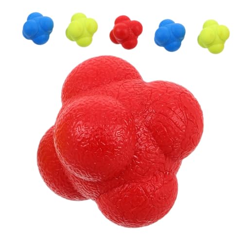 Toddmomy 6-Piece Hexagon Reaction Ball Set Enhance Hand-Eye Coordination Hockey Training Sports Agility Fitness Reaction Ball for Boys and Girls Adults