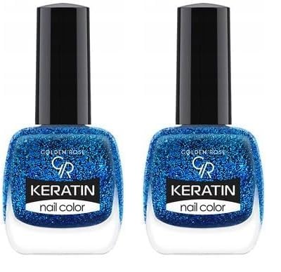 Golden Rose Keratin Nail Color Glitter No:413 - Oje 2li paket