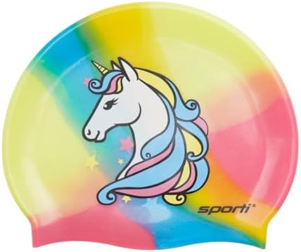 Sporti Silicone Swim Cap for Kids, Unisex Youth Swimming Cap, Pro...