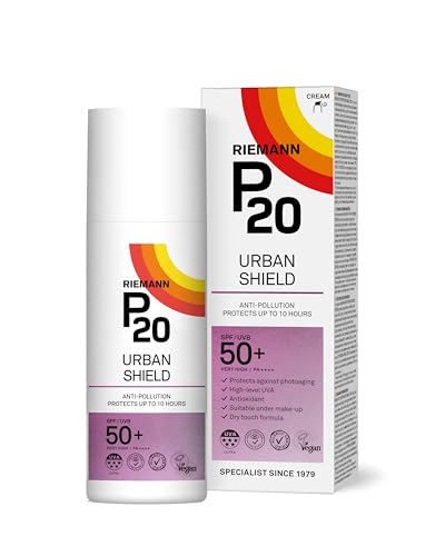 RIEMANN P20 Urban Shield SPF50+ FACE 50g UV Protection Cream Anti-Pollution Up To 10 Hours Protection High Performance UVA-PF Protection Securing Skin Against Future Damage