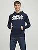 Jack & Jones NOS Men's Jjecorp Logo Sweat Hood Noos Hoodie, Blue (Navy BlazerBlau), Medium #1