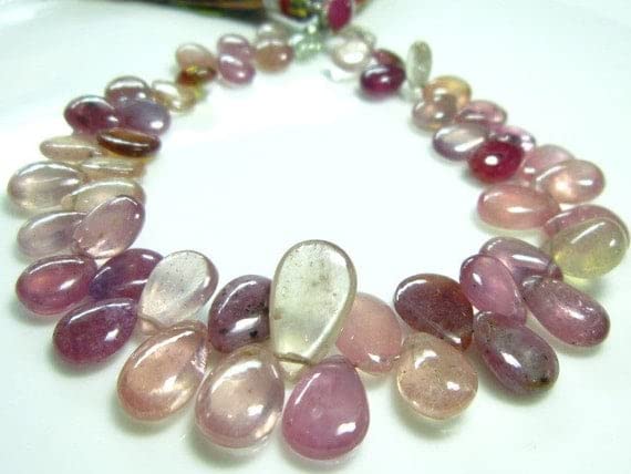 Rubis du Mozambique briolette poire lisse 7x5-11x8mm perle pierre naturelle pour bijoux