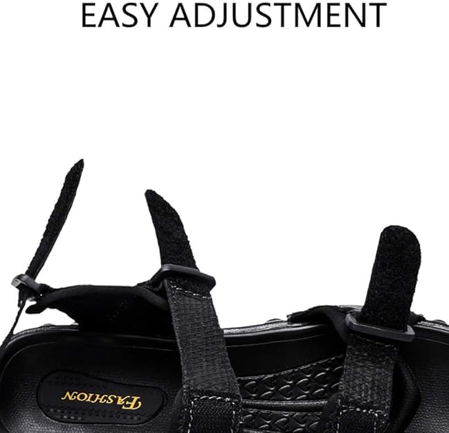 Asifn Men's Sports Outdoor Sandals Summer Leather Hiking Beach Shoes Breathable Strap Toe Strap Exposed Walker Fisherman3