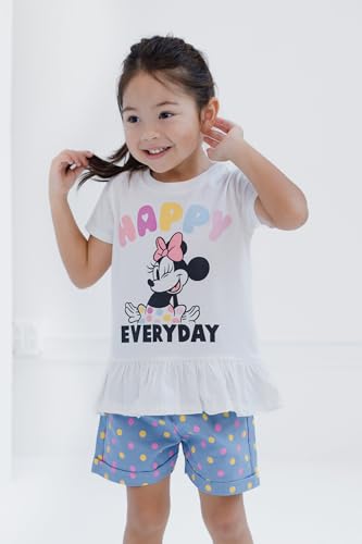 Image of Disney Mickey Mouse & Friends Girls' 2-Piece T-Shirt and Shorts Set for Baby & Kids