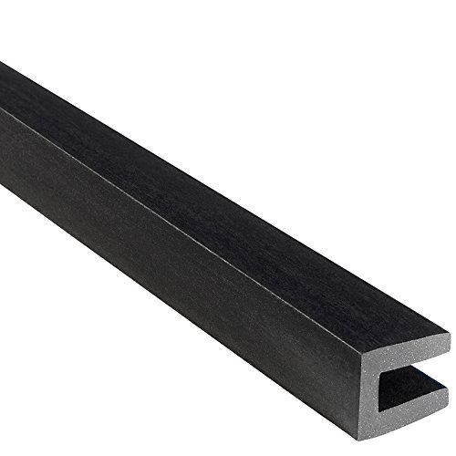 Trim-Lok Neoprene Edge Trim Fits 1/4' Edge, 5/8' Leg Length, 25' Length, Black Flexible, Weather-Resistant, Easy to Install for Cars, Boats, Machinery and More