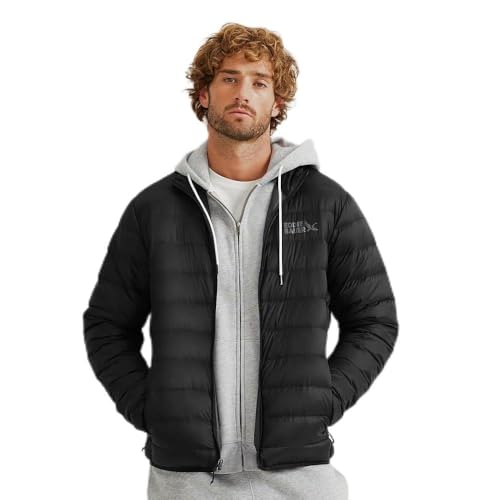 Eddie Bauer Men's CirrusLite Down Jacket, Black Recycled, XX-Large
