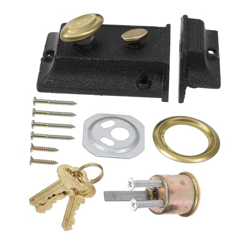 Serrure de porte antique pêne dormant double verrouillage maison