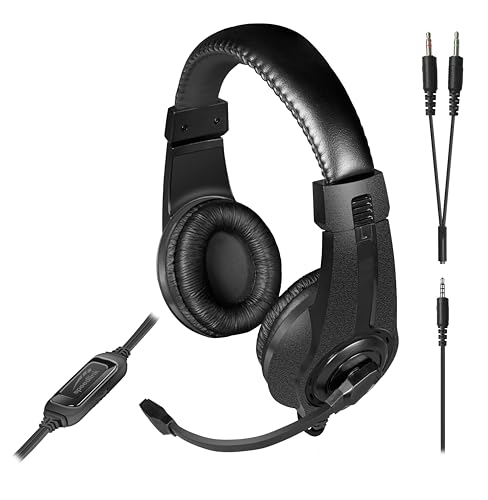 Speedlink LEGATOS Gaming Headset cablato - cuffie leggere con microfono e telecomando cablato, compatibili con PC, PS5,...