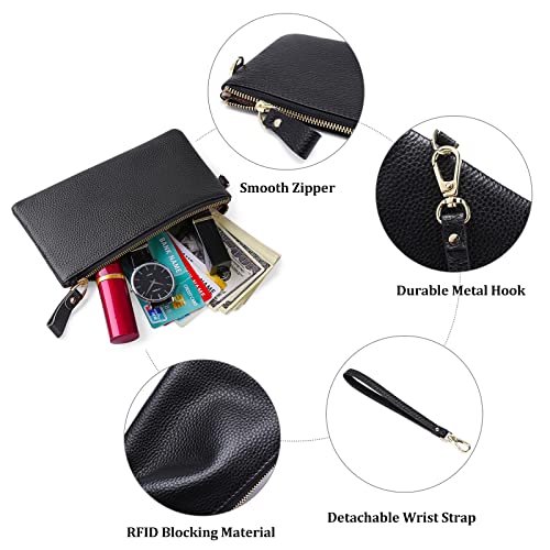 Goiacii GLQ179 Women'S Wristlet Clutch Slim Leather Wallet Rfid Blocking Handbag thumb #3