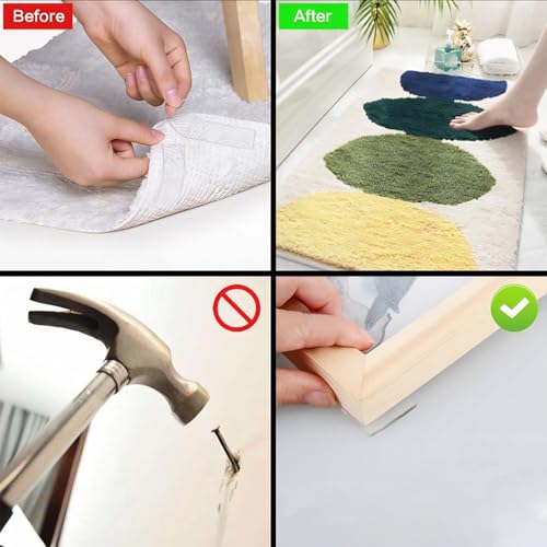 Image of Heavy Duty Double Sided Mounting Tape 1.18 inchx33 FT, Nano Tape Adhesive Gel, Picture Hanging Strips Clear Removable & Residue-Free, Strong Grip for Walls, Posters, Carpets, Pictures
