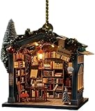 Bookgift B Acrylic 2D Flat Book Ornament for Christmas Tree