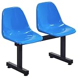 2-Seater Waiting Room Chairs Set, Outdoor Bench with Backrest, Team & Substitute Seating, Office Reception Chairs, Ideal for Basketball Courts & Guest Areas