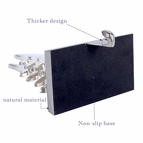 Desami Christmas Stocking Holder Set Of 4, Reindeer, Snowman, Christmas Tree & Snowflake Anti-Skid Metal Hanger Clip, Adjustable Multi-Use Stocking Hooks For Christmas Party Decorations (Silver) #TOP3