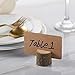 Toncoo Wood Place Card Holders, 10Pcs Premium Rustic Table Number Holders and 20Pcs Kraft Table Place Cards, Wood Photo Holders, Ideal for Wedding Party Table Name and More