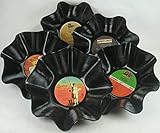 Set of 5 Record Bowls - Rock & Roll Music 1970s/80s Recycled Vinyl LPs