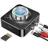 Bluetooth 5.0 Audio Adaptador,Receptor Bluetooth 5.0,Receptor Bluetooth Audio Receptors 2 In 1,Entrada AUX o RCA de 3,5 mm...