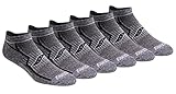 Saucony Men's Multi-Pack Bolt Performance Comfort Fit No-Show Socks, Grey Black (6 Pairs), Shoe...