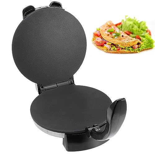 XSDAJSD Máquina Antiadherente para Preparar fácilmente chapatis o Tortillas, indicador LED - Máquina portátil para Hacer panqueques de Desayuno, máquina eléctrica automática para panqueques