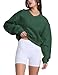 Hatant Green Crop Sweatshirts for Women Fashion Hoodies & Sweatshirts Soft Fleece Vintage Pullover for women Gym Athletic Workout Hoodie Sweaters Sweat Shirts for Women,Dark Green,Large