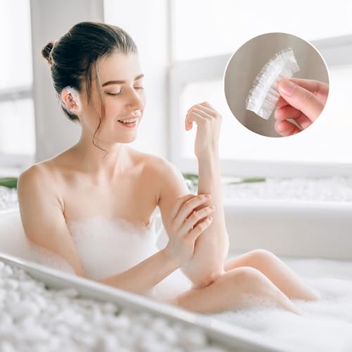 Dreamil 200 Stück Einweg Ohrenschützer für Dusche Haarfärbemittel, Klare Ohrabdeckung Wasserdichte Ohr Abdeckung Ohrkappen für Friseur Salon Spa Baden Zuhause Hotel Friseursalon Haarfärbung