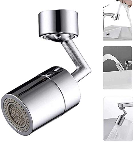 Punehod Universal Splash Filter Faucet 720° Rotate Water Outlet Faucet with 4-Layer Net Filter, Anti-Splash,Water Oxygen-Enriched Foam,Leakproof Design with Double O-Ring