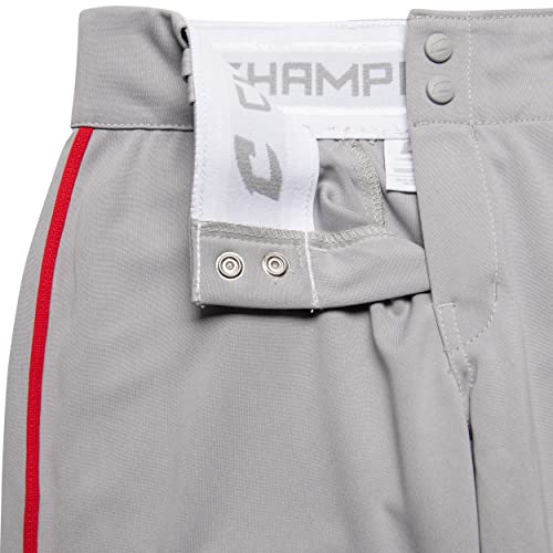 Calça de softbol tradicional de cintura baixa campeonato Champro com bordado trançado de cor contras
