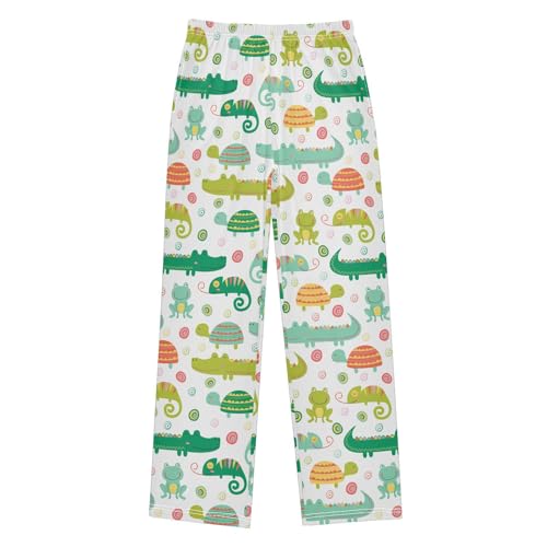 Gator Chamleon Boys Long Pants Soft Trousers Elastic Waist Kids Lounge Bottoms with Pockets S-XL